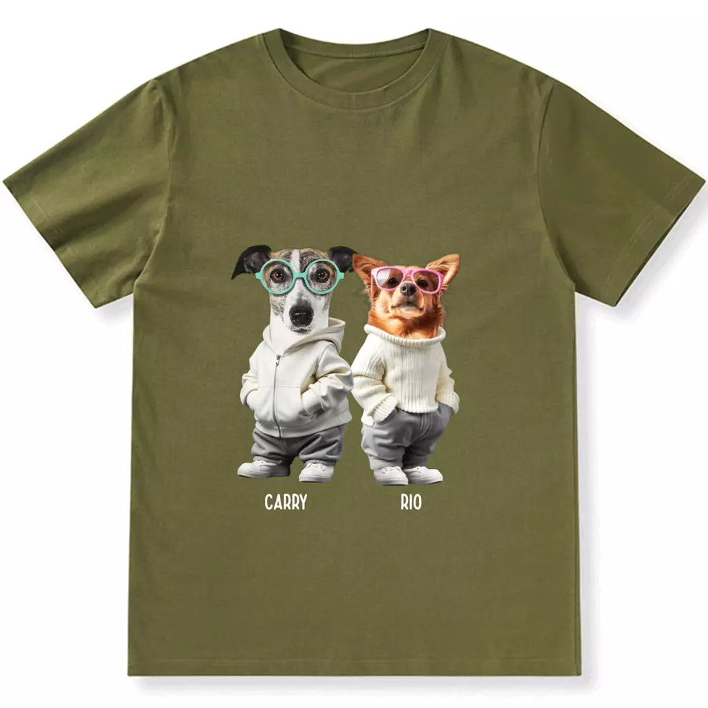 Custom Photo Cute Dog - Personalized Custom Unisex T-Shirt