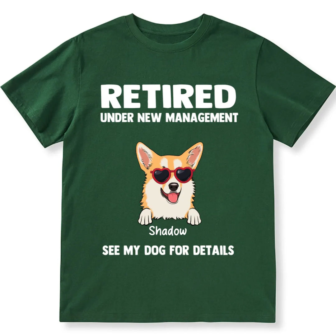 Retired Dog with Glasses - Personalized Custom Unisex T-shirt