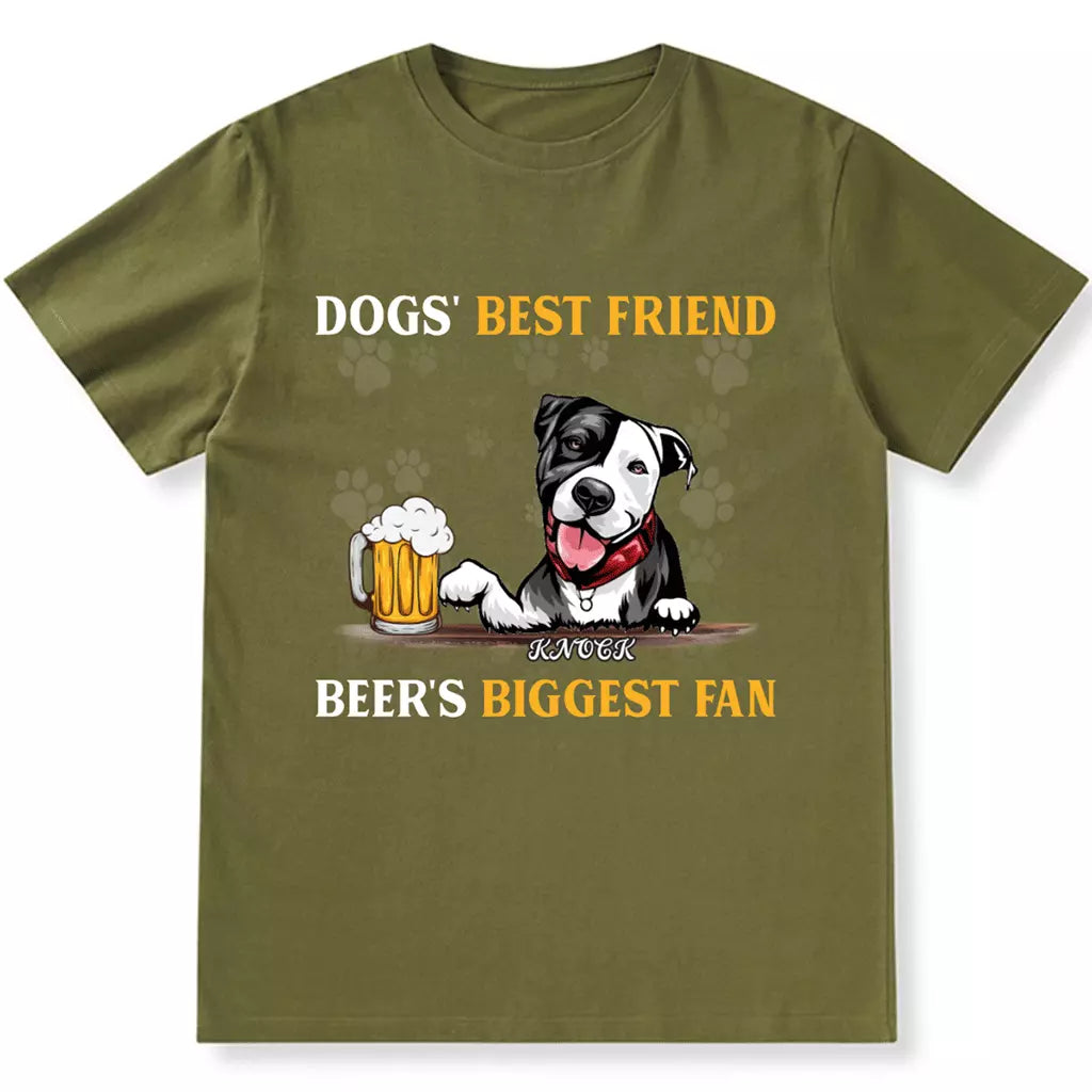 Dogs' Best Friend Beer's Biggest Fan - Personalized Custom Unisex T-shirt