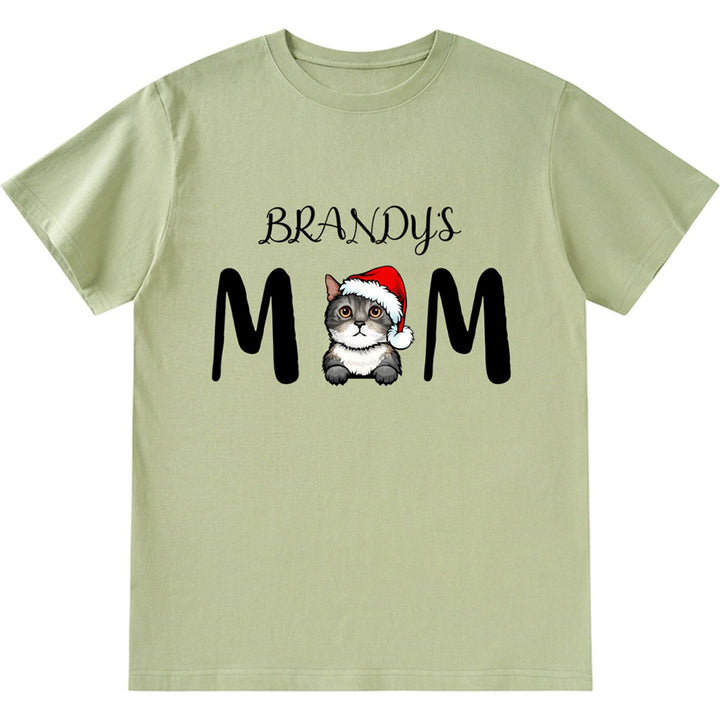 Cat Mom 3 - Personalized Custom Christmas Unisex T-shirt