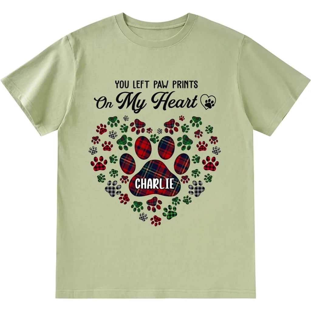 My Heart Has Your Paw Prints - Personalized Custom Unisex T-shirt