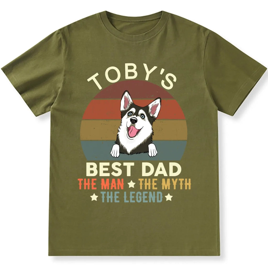 Best Dog Dad The Man - Personalized Custom Unisex T-shirt