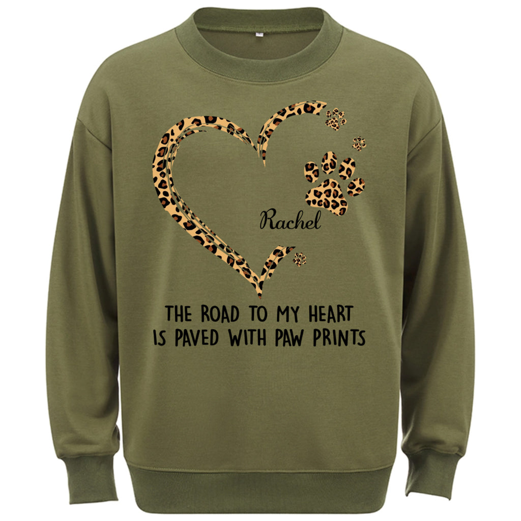 Road To Heart Pattern - Personalized Custom Sweatshirt