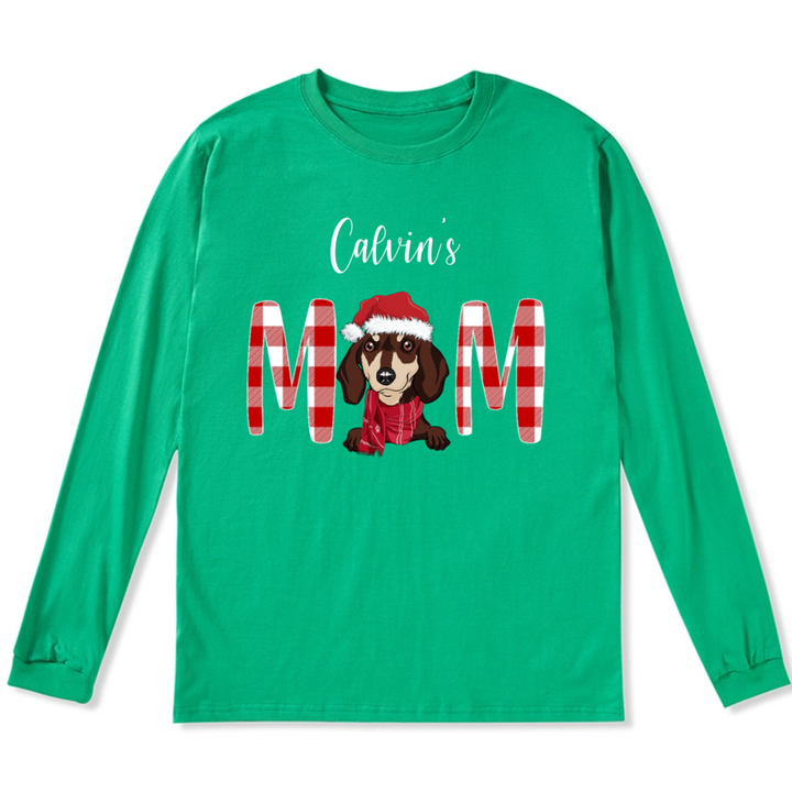 Dog Mom/Dad - Personalized Custom Christmas Long Sleeve T-shirt