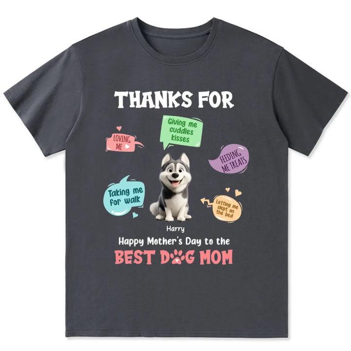 To The Best Dog Mom - Personalized Custom Unisex T-shirt