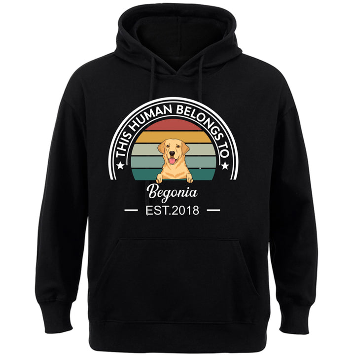 This Human Belongs To 3 - Personalized Custom Hoodie