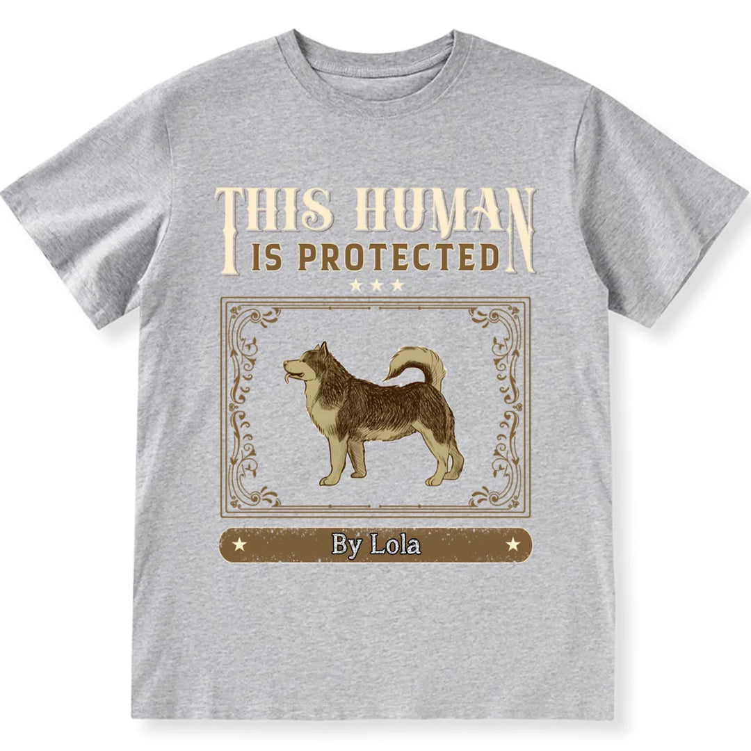 Protected By Vintage Dog - Personalized Custom Unisex T-shirt