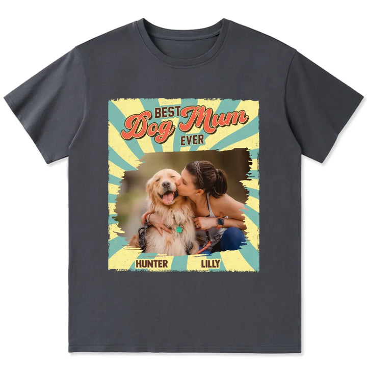 Retro Funny Dog Shirt Photo - Personalized Custom Unisex T-shirt