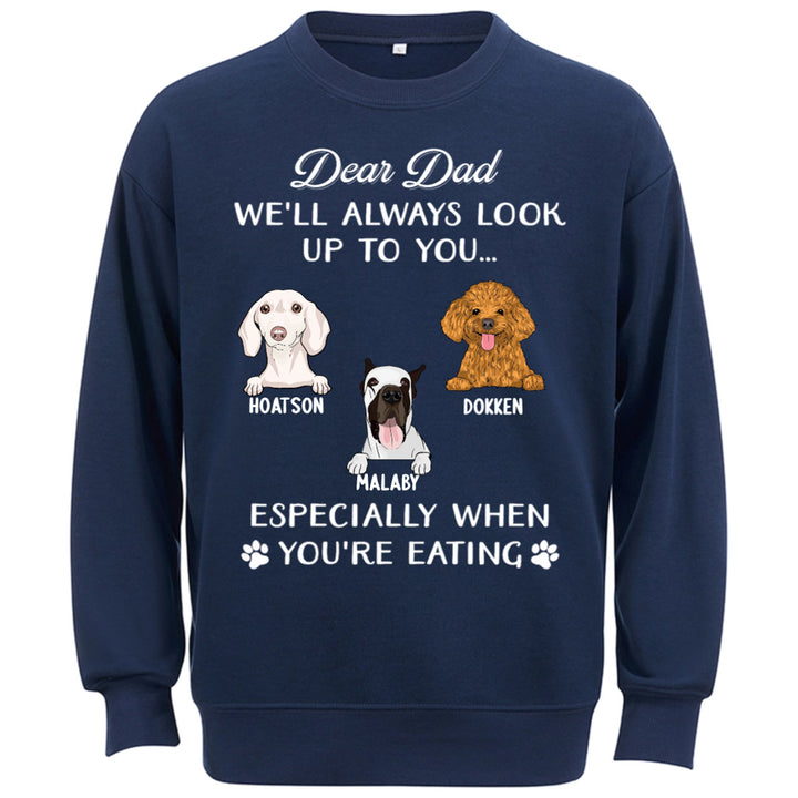 Always Look Up To You - Personalized Custom Christmas Sweatshirt