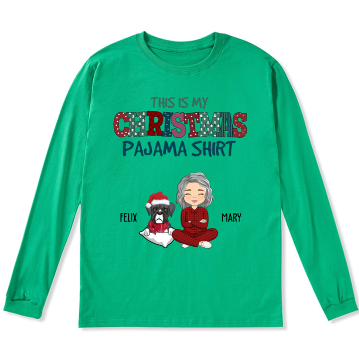 Christmas Pajama - Personalized Custom Long Sleeve T-shirt