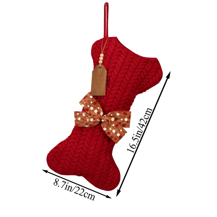 Dog Bone Christmas Stocking - Personalized Christmas Stocking Dogs