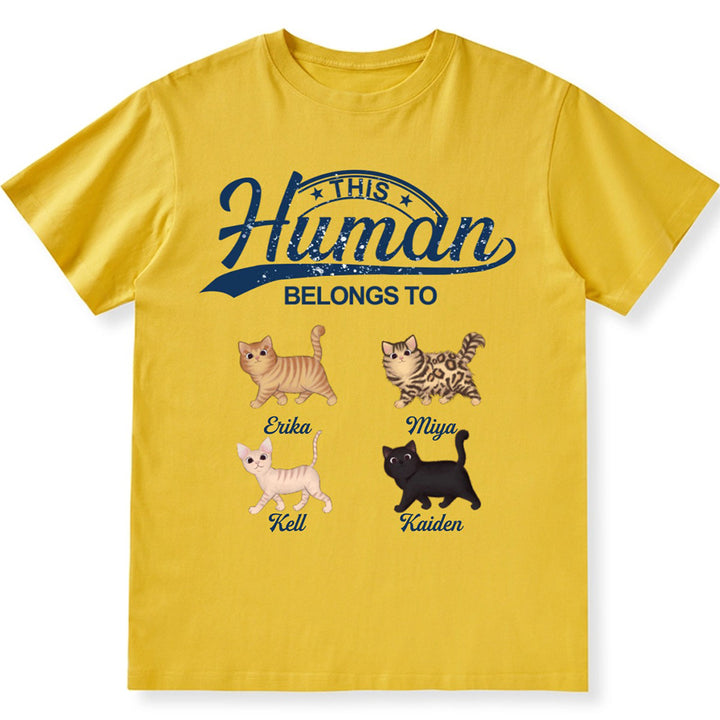 This Human Belongs To 2 - Personalized Custom Unisex T-shirt