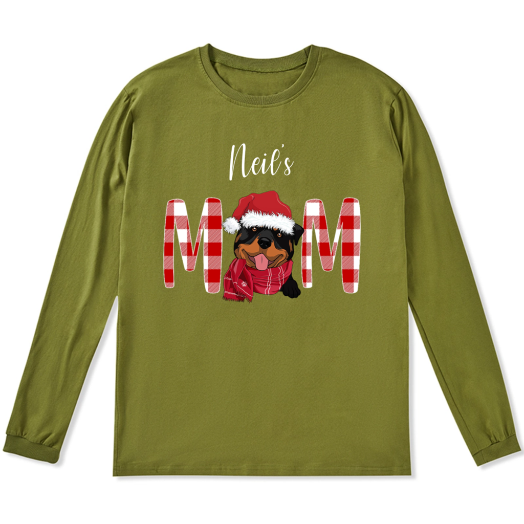 Dog Mom/Dad - Personalized Custom Christmas Long Sleeve T-shirt