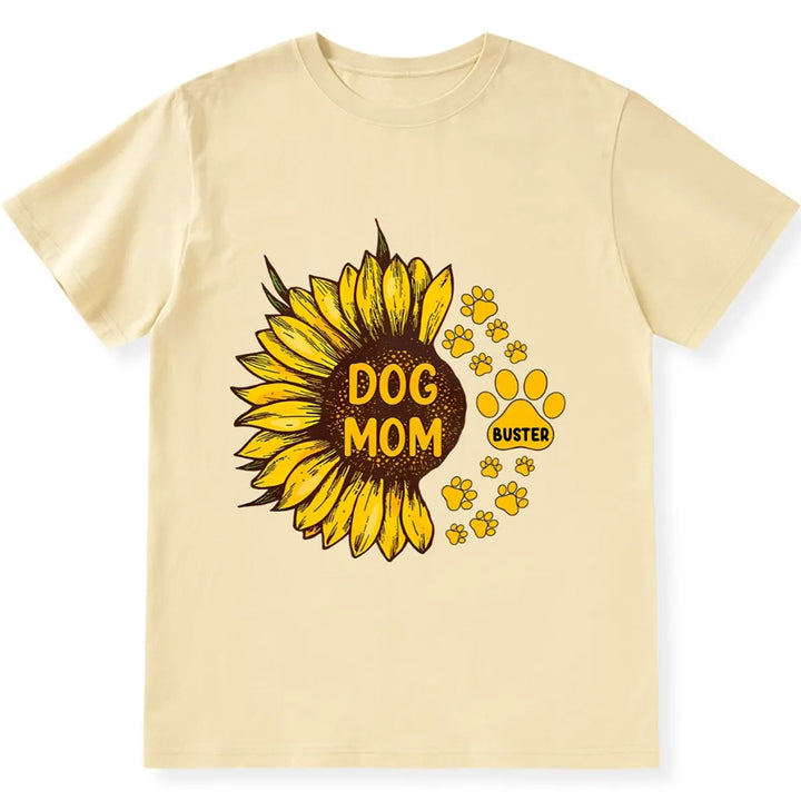 Dog Mom Sunflower - Personalized Custom Unisex T-shirt