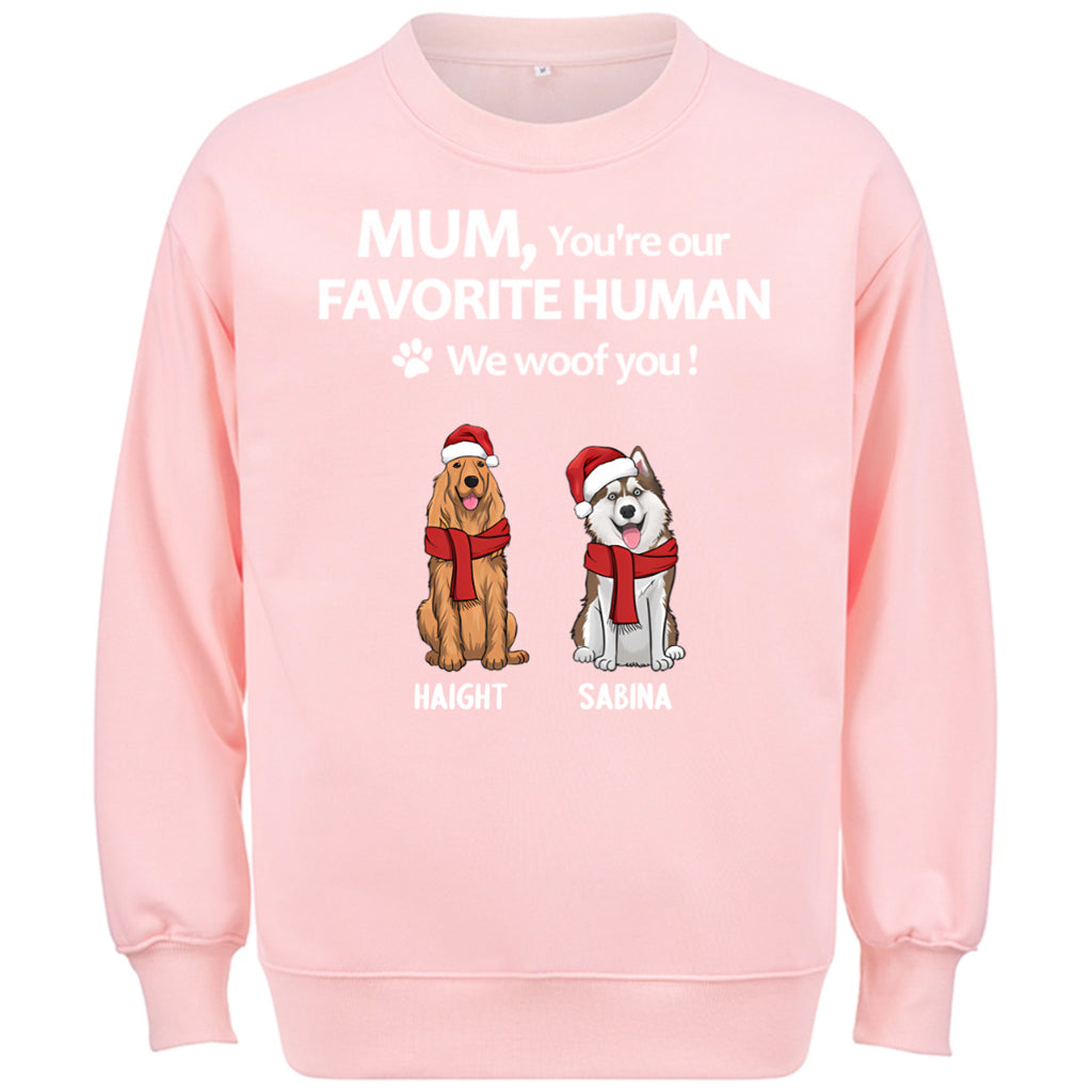 To My Favorite Human -  Personalized Custom Christmas Sweatshirt