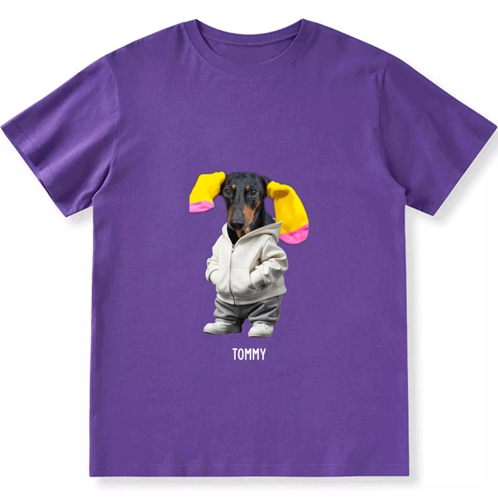 Custom Photo Cute Dog - Personalized Custom Unisex T-Shirt