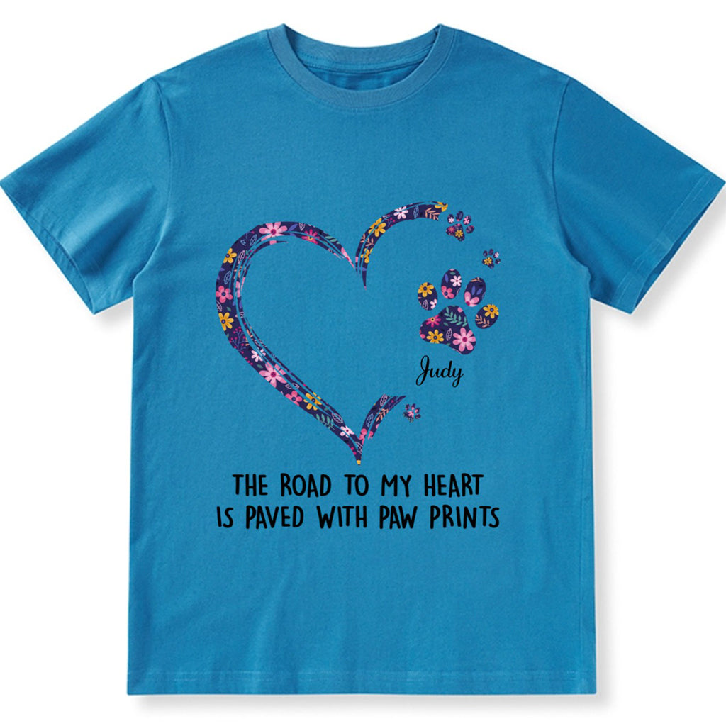 Road To Heart Pattern - Personalized Custom Christmas T-shirt