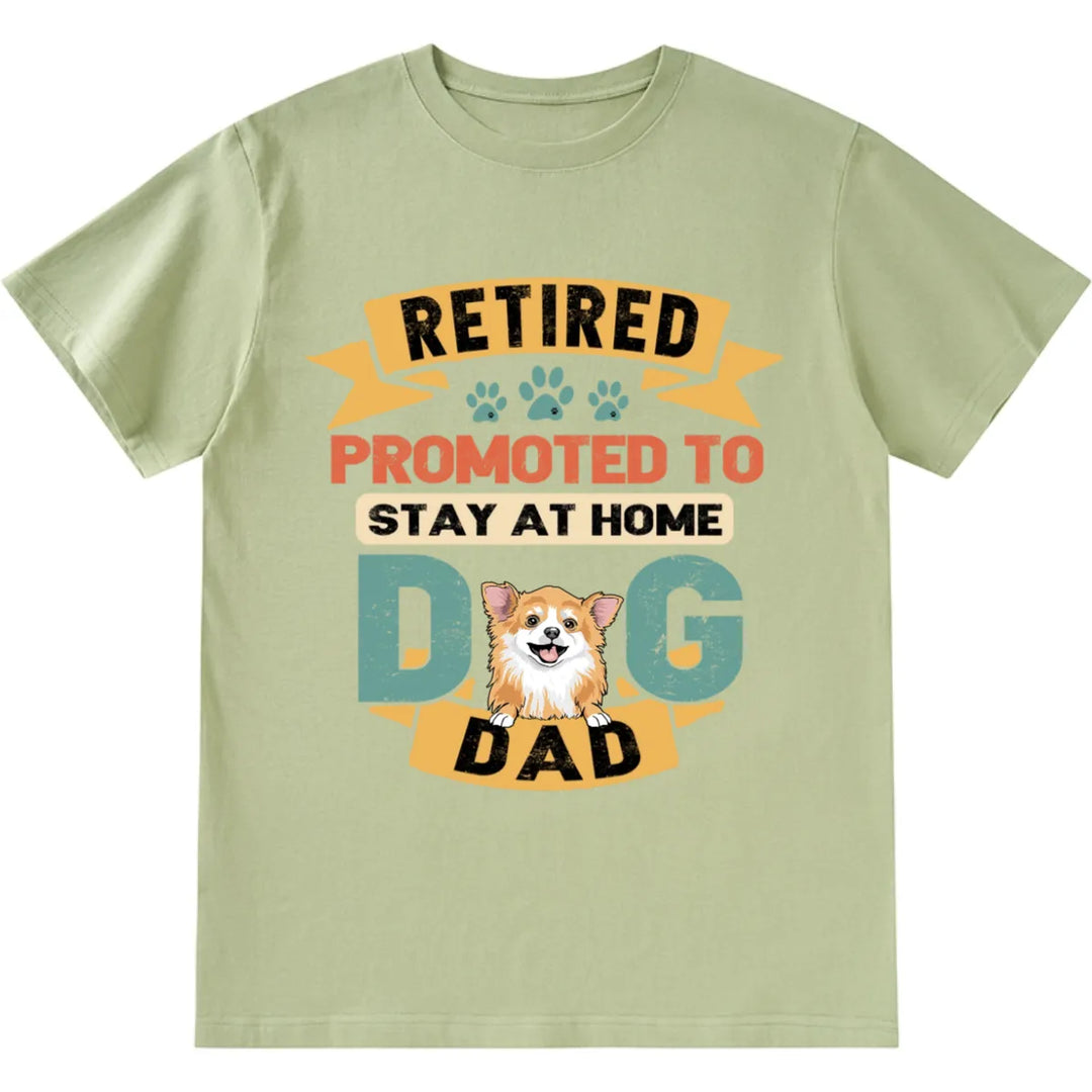 Retired and Promoted to Dog Mom and Dad - Personalized Custom Unisex T-shirt