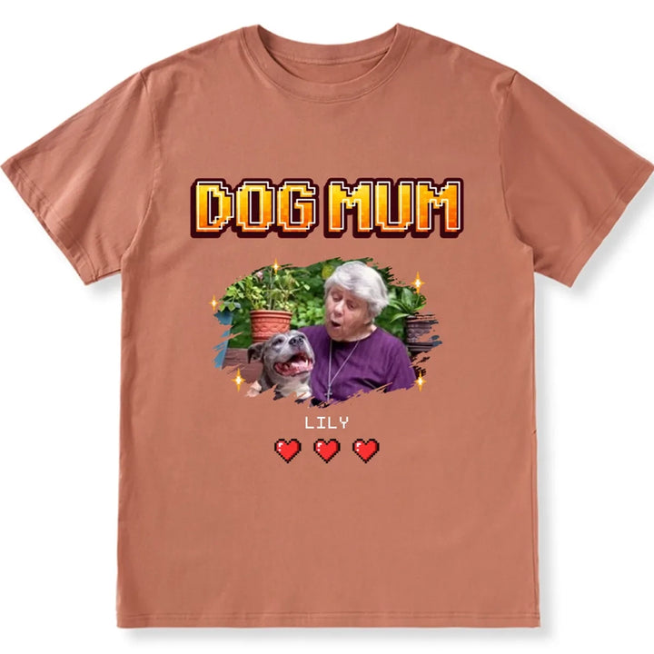 Dog Mom Pixel Photo - Personalized Custom Unisex T-shirt