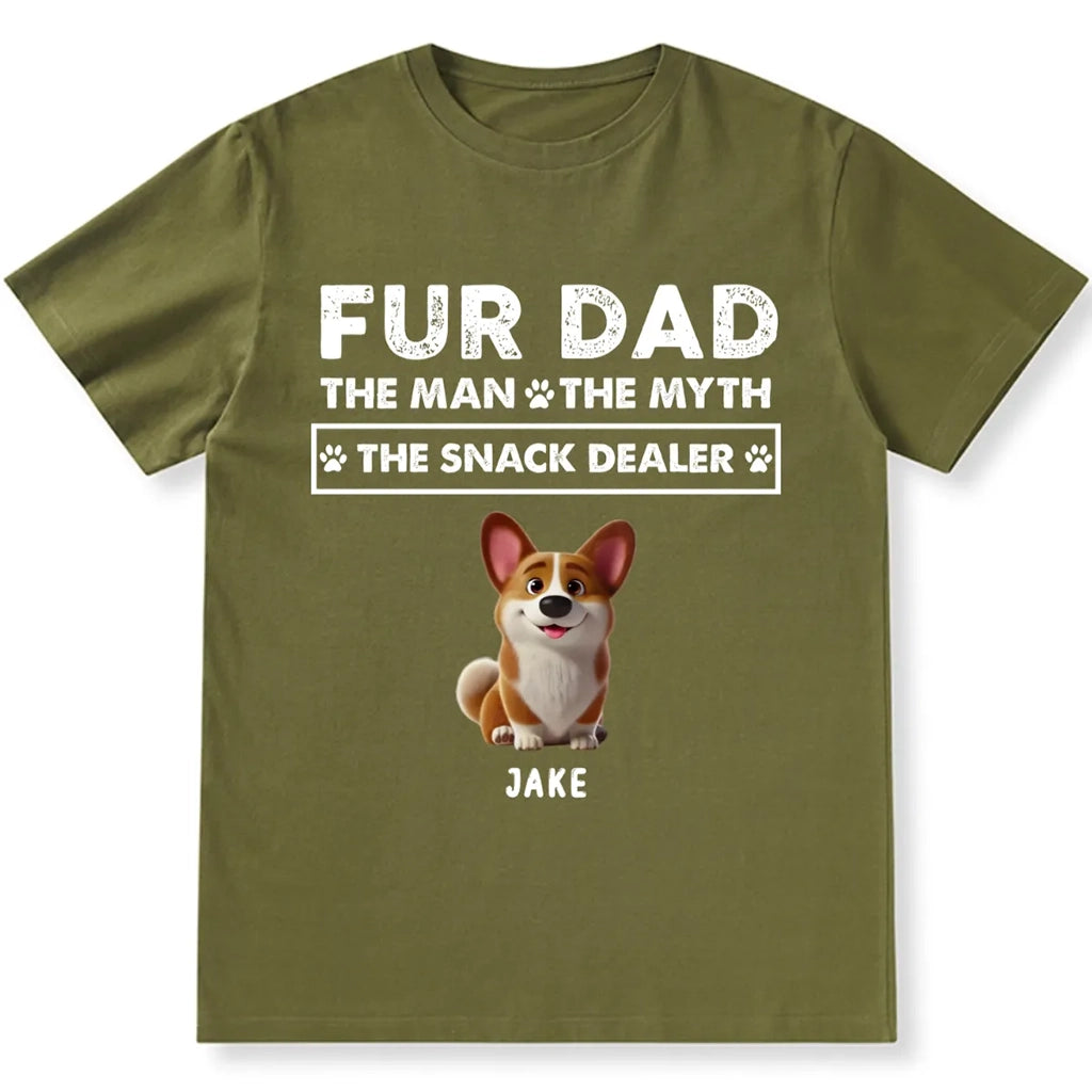 Fur Dad The Man The Myth The Snack Dealer - Personalized Custom Unisex T-shirt