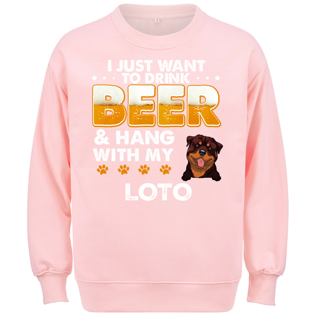 Beer and Dog - Personalized Custom Sweatshirt