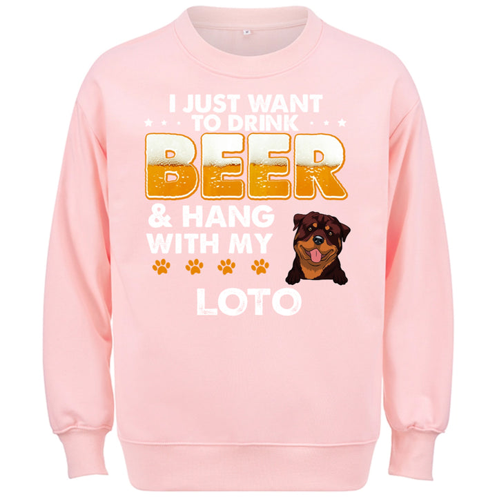 Beer and Dog - Personalized Custom Sweatshirt