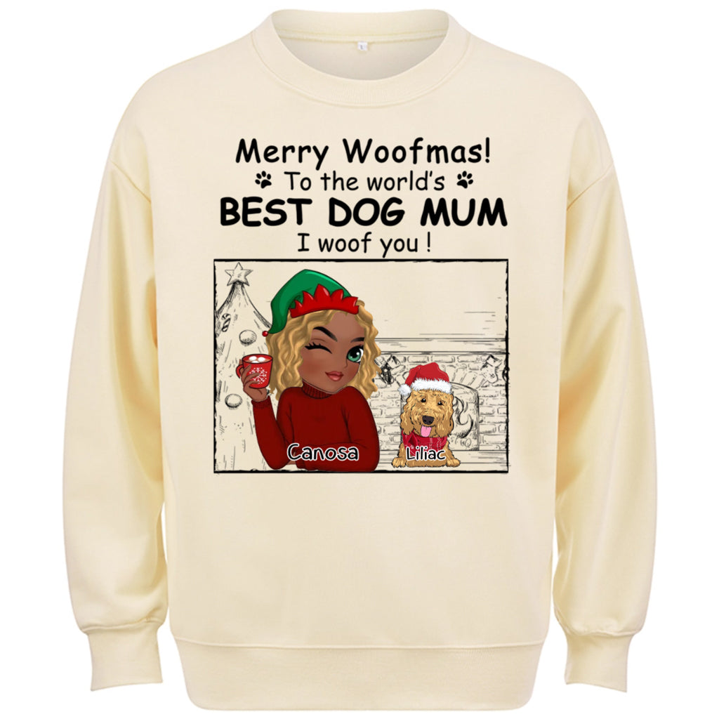 Best Dog Mom Christmas - Personalized Custom Sweatshirt