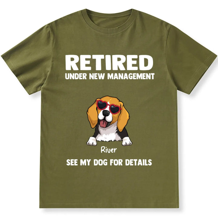 Retired Dog with Glasses - Personalized Custom Unisex T-shirt