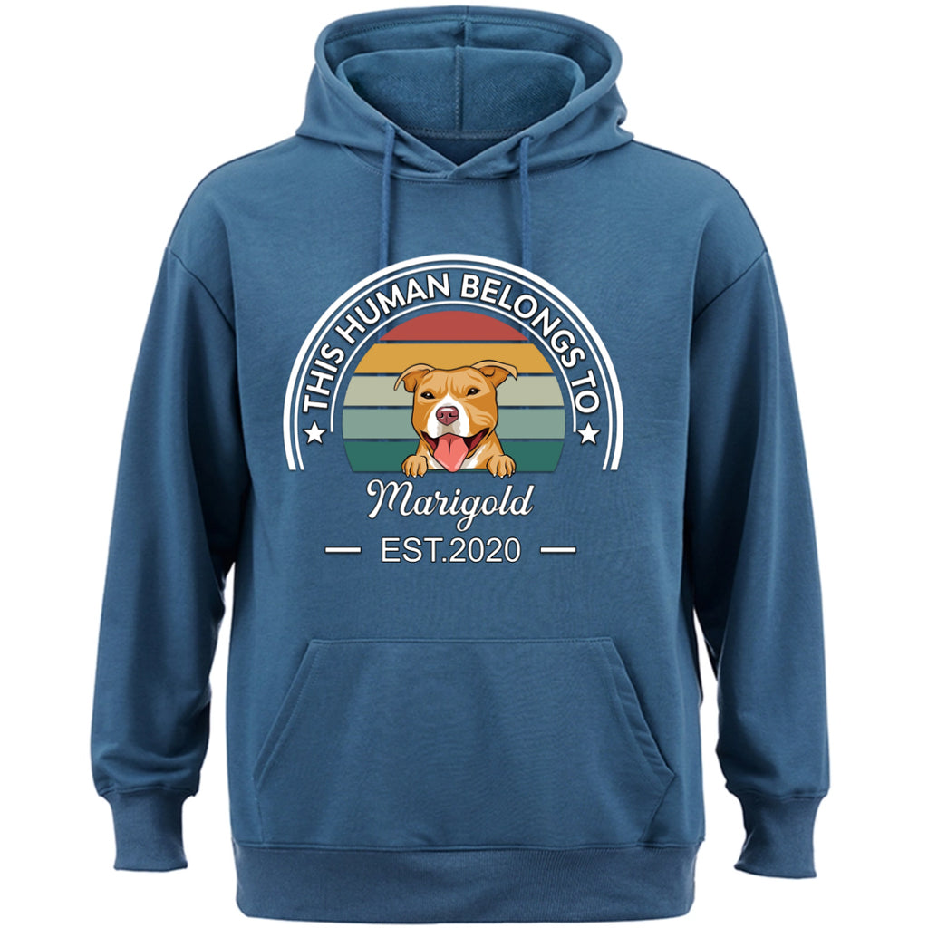 This Human Belongs To 3 - Personalized Custom Hoodie