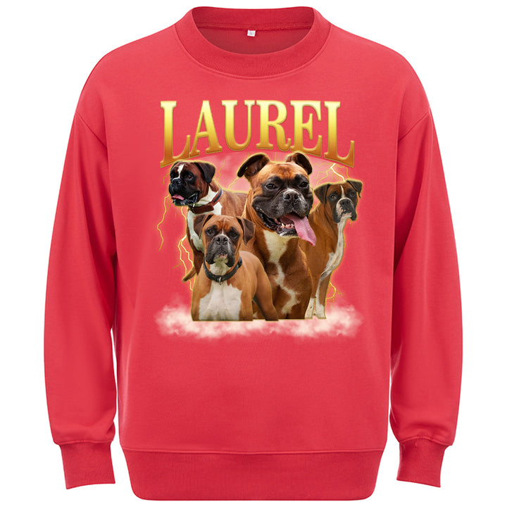 Custom Pet Face Vintage Version - Personalized Custom Sweatshirt