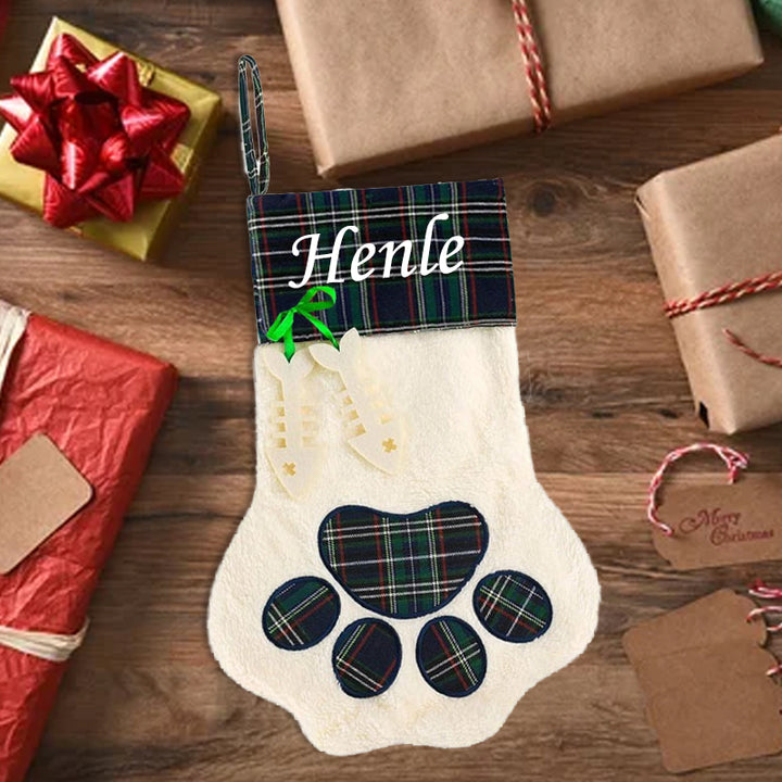 Pet Paw Christmas Stockings - Personalized Name Christmas Dogs & Cats