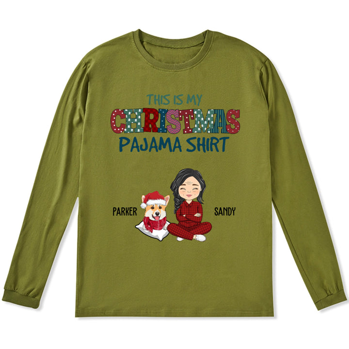 Christmas Pajama - Personalized Custom Long Sleeve T-shirt