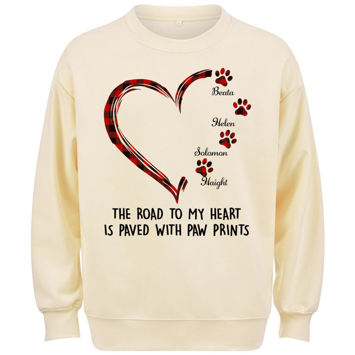 Road To Heart Pattern - Personalized Custom Christmas Sweatshirt