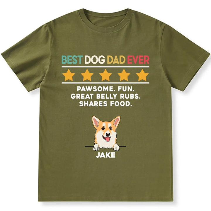 5 Star Review Dog Dad - Personalized Custom Unisex T-shirt