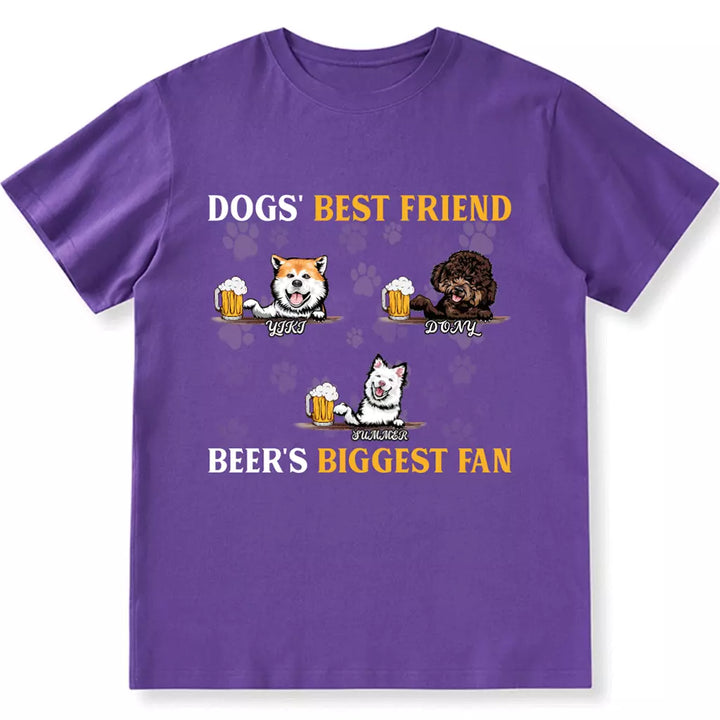 Dogs' Best Friend Beer's Biggest Fan - Personalized Custom Unisex T-shirt