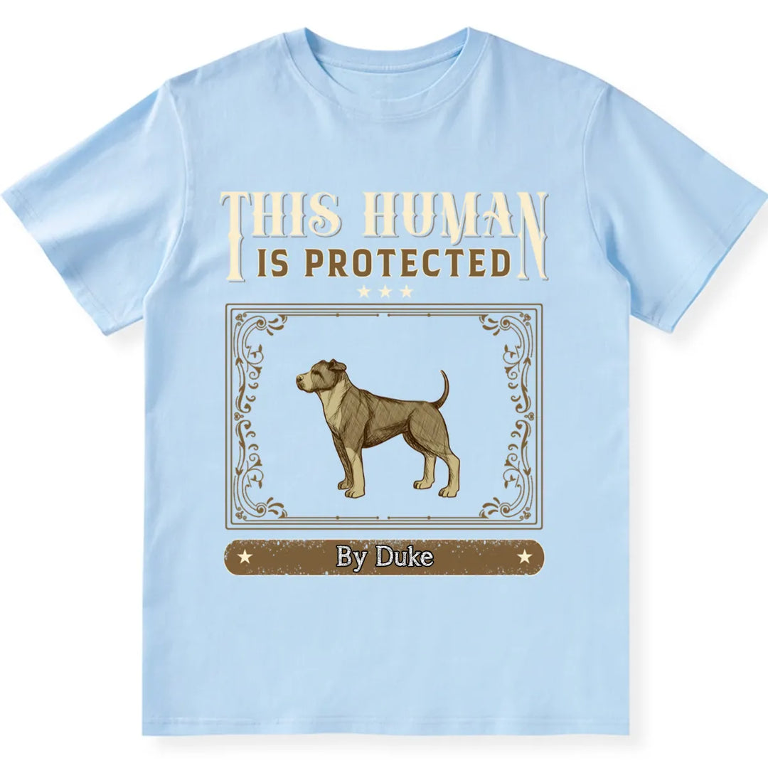 Protected By Vintage Dog - Personalized Custom Unisex T-shirt