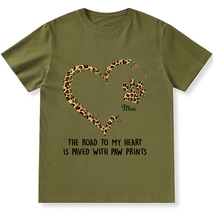 Road To Heart Pattern - Personalized Custom Christmas T-shirt