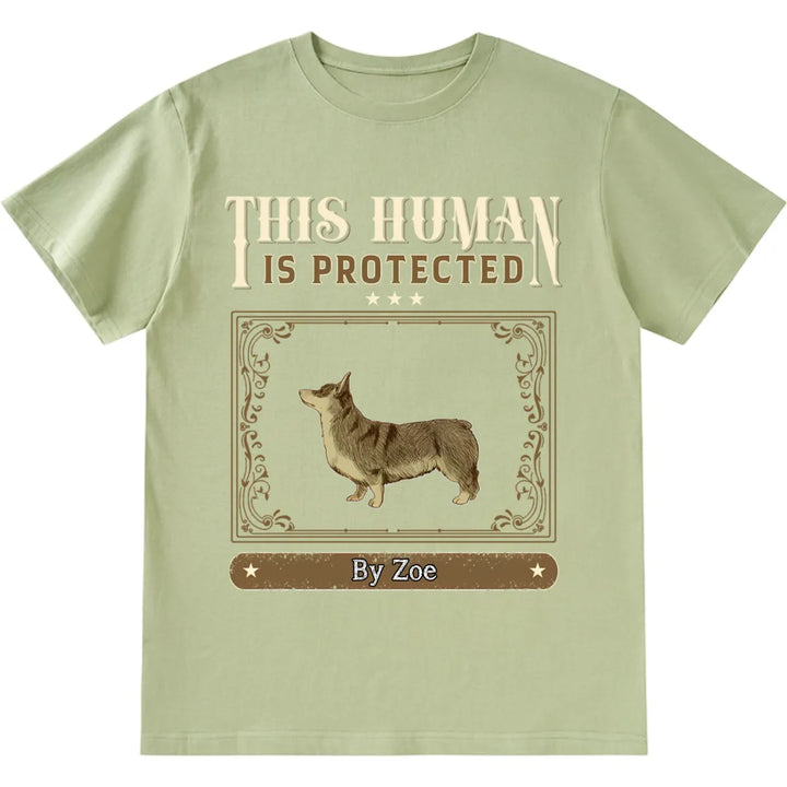 Protected By Vintage Dog - Personalized Custom Unisex T-shirt