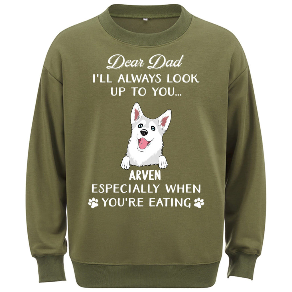 Always Look Up To You - Personalized Custom Christmas Sweatshirt