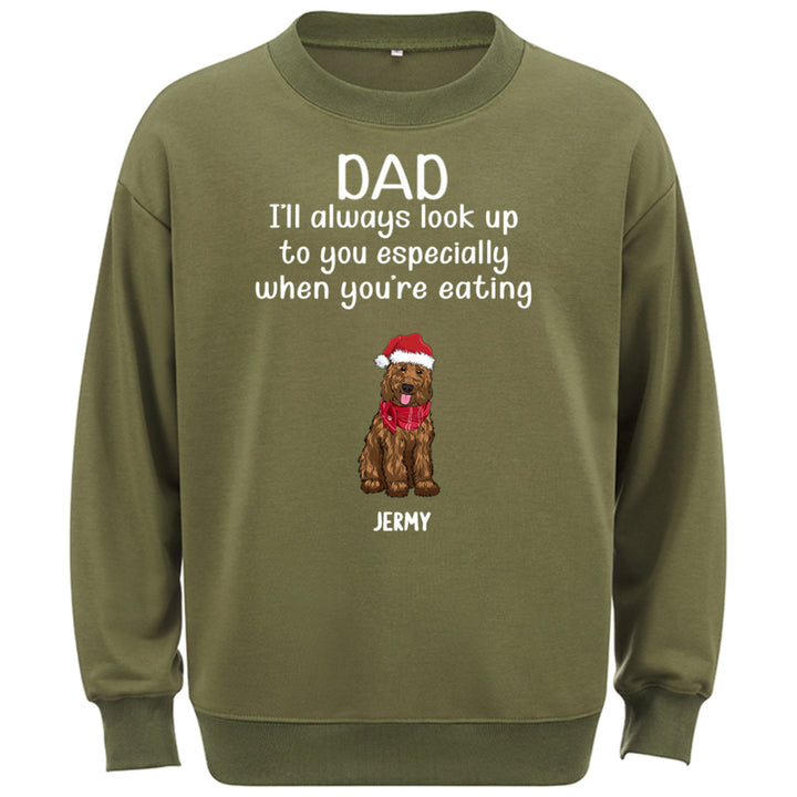 When You're Eating -  Personalized Custom Christmas Sweatshirt