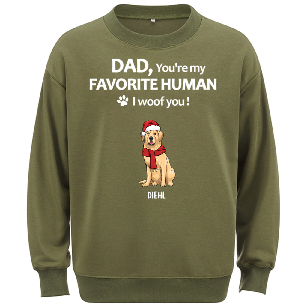 To My Favorite Human -  Personalized Custom Christmas Sweatshirt