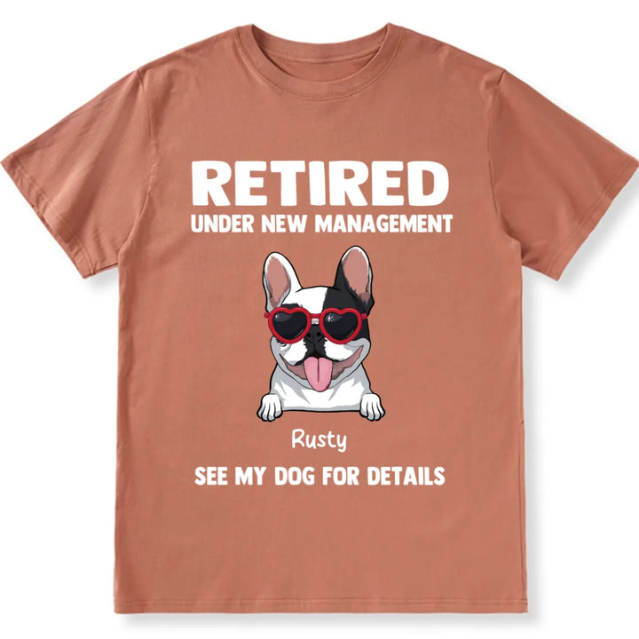 Retired Dog with Glasses - Personalized Custom Unisex T-shirt