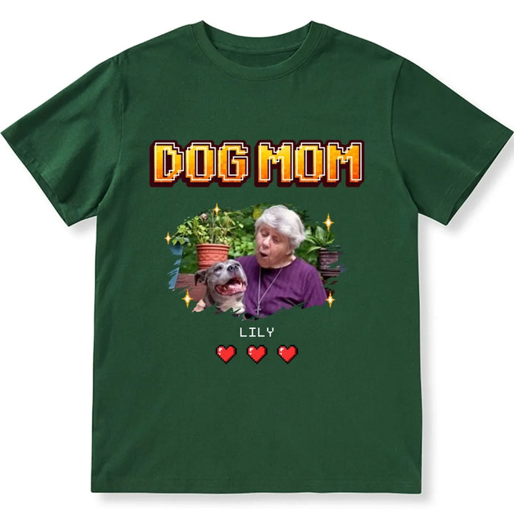 Dog Mom Pixel Photo - Personalized Custom Unisex T-shirt