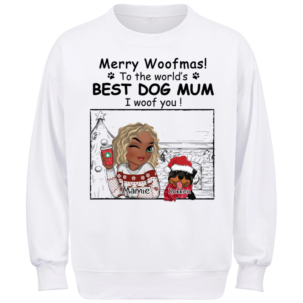 Best Dog Mom Christmas - Personalized Custom Sweatshirt