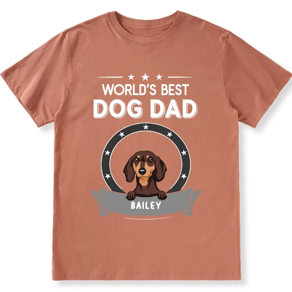 World's Best Dog Dad - Personalized Custom Unisex T-shirt