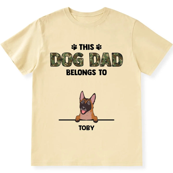 Dog Dad Belongs - Personalized Custom Unisex T-shirt