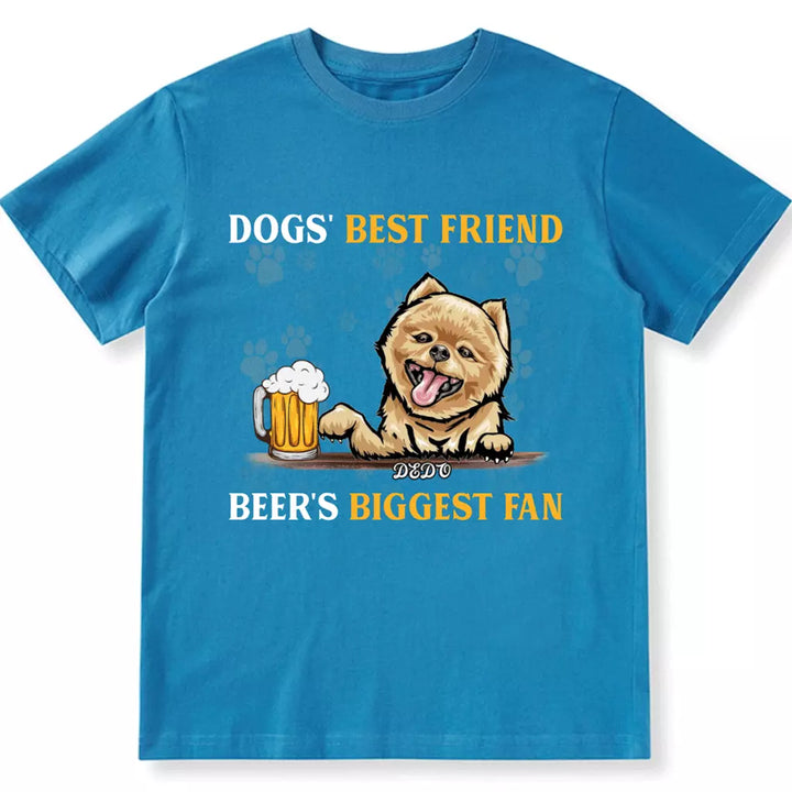 Dogs' Best Friend Beer's Biggest Fan - Personalized Custom Unisex T-shirt