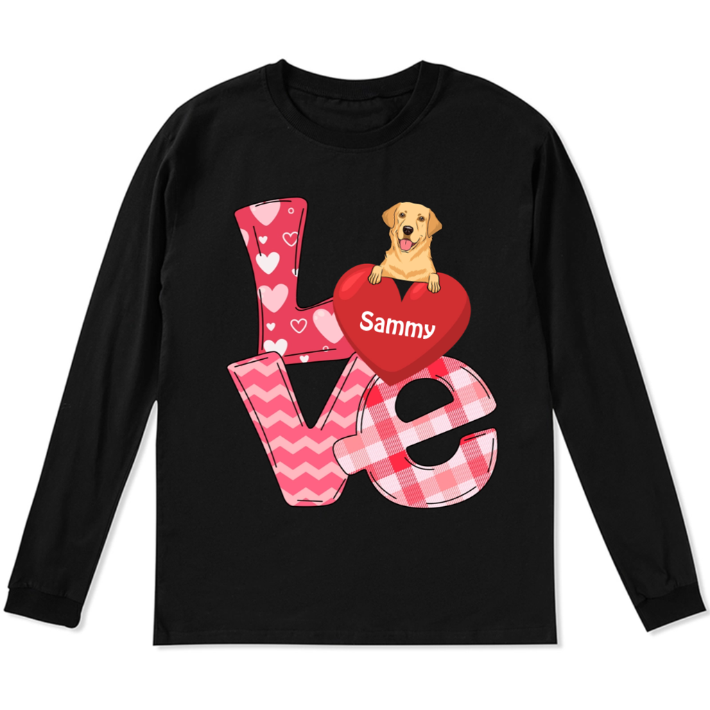 Love Valentine - Personalized Custom Long Sleeve T-shirt