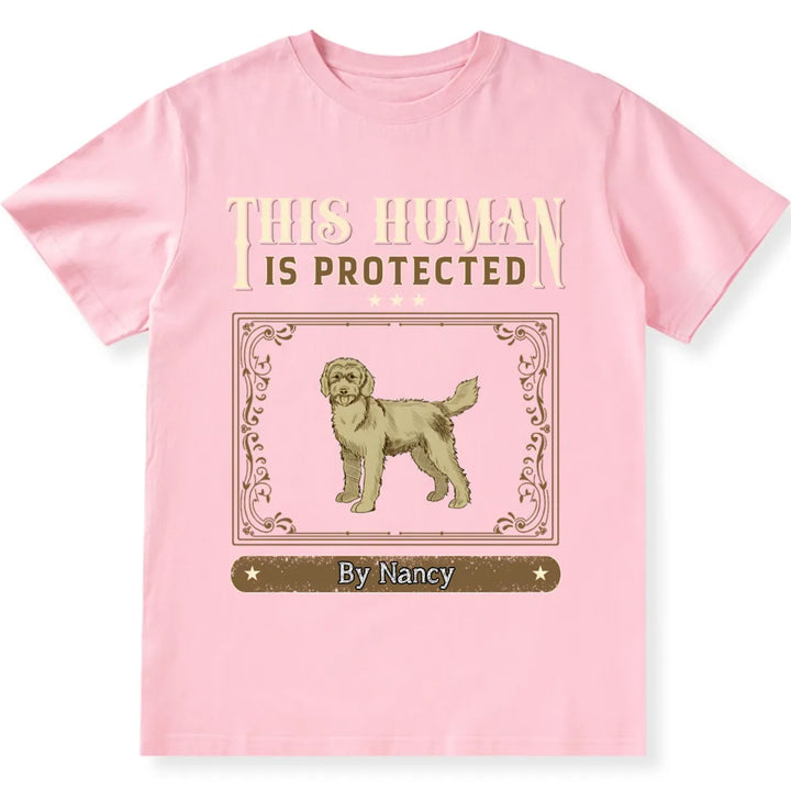 Protected By Vintage Dog - Personalized Custom Unisex T-shirt