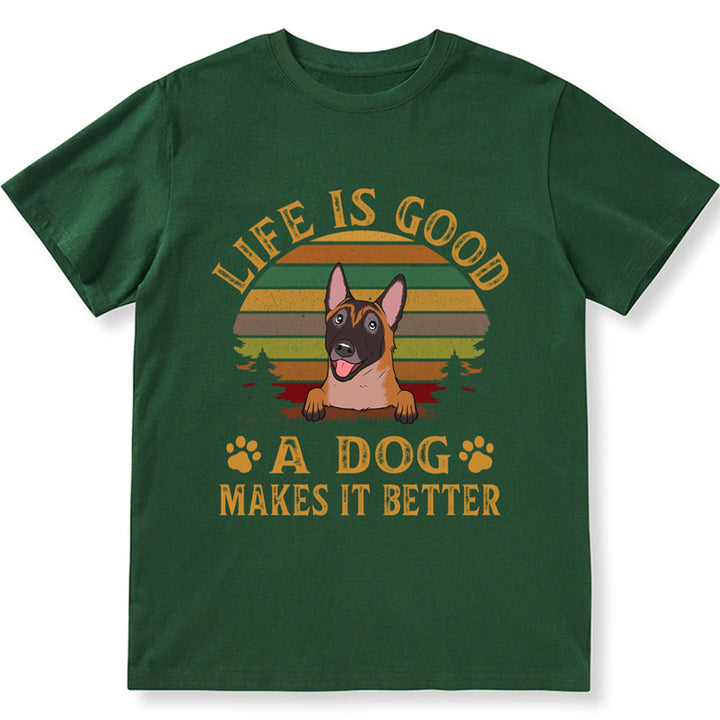 Dog Make Life Better - Personalized Custom Unisex T-shirt